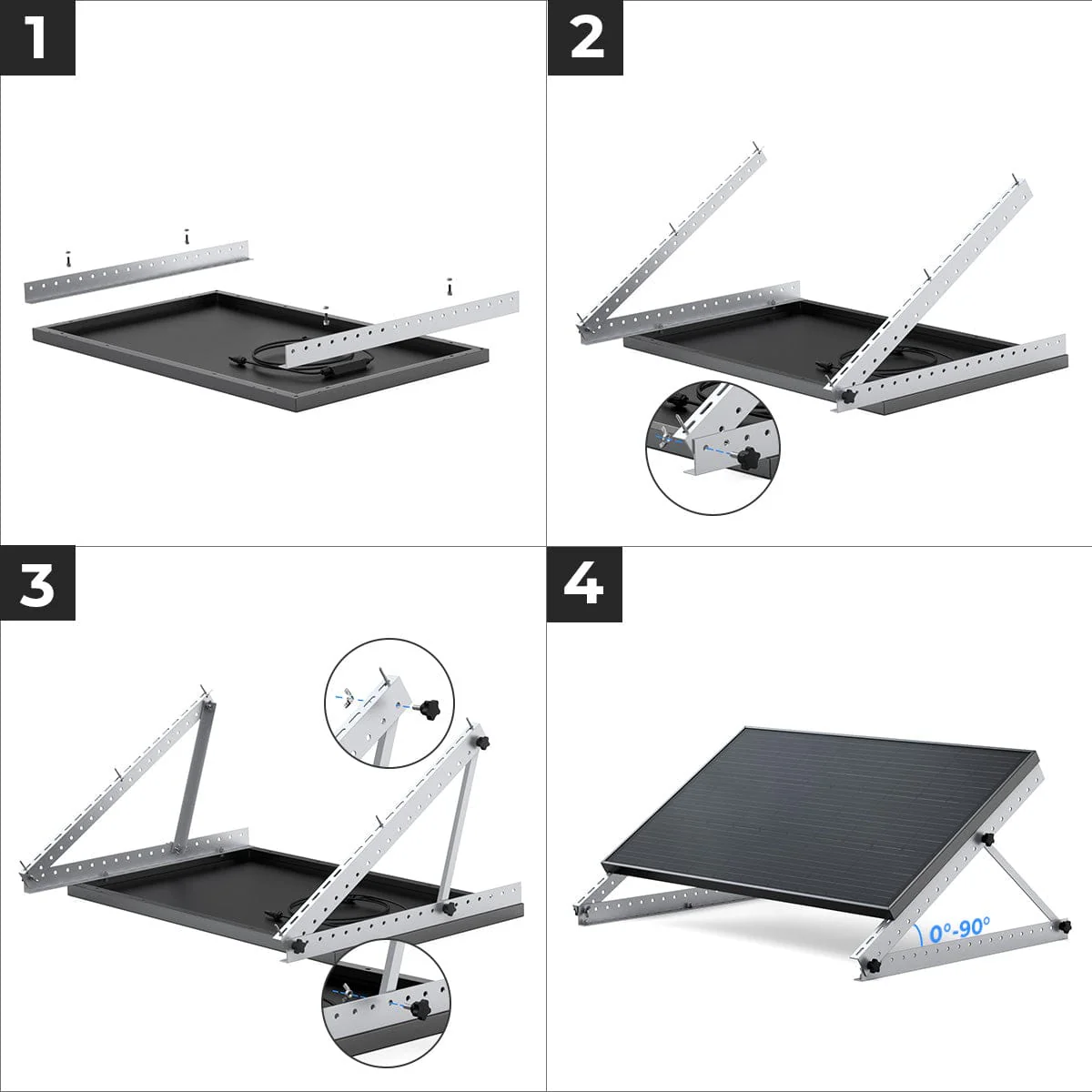 Support solaire réglable EcoFlow 28 pouces (71 cm) - Image 3