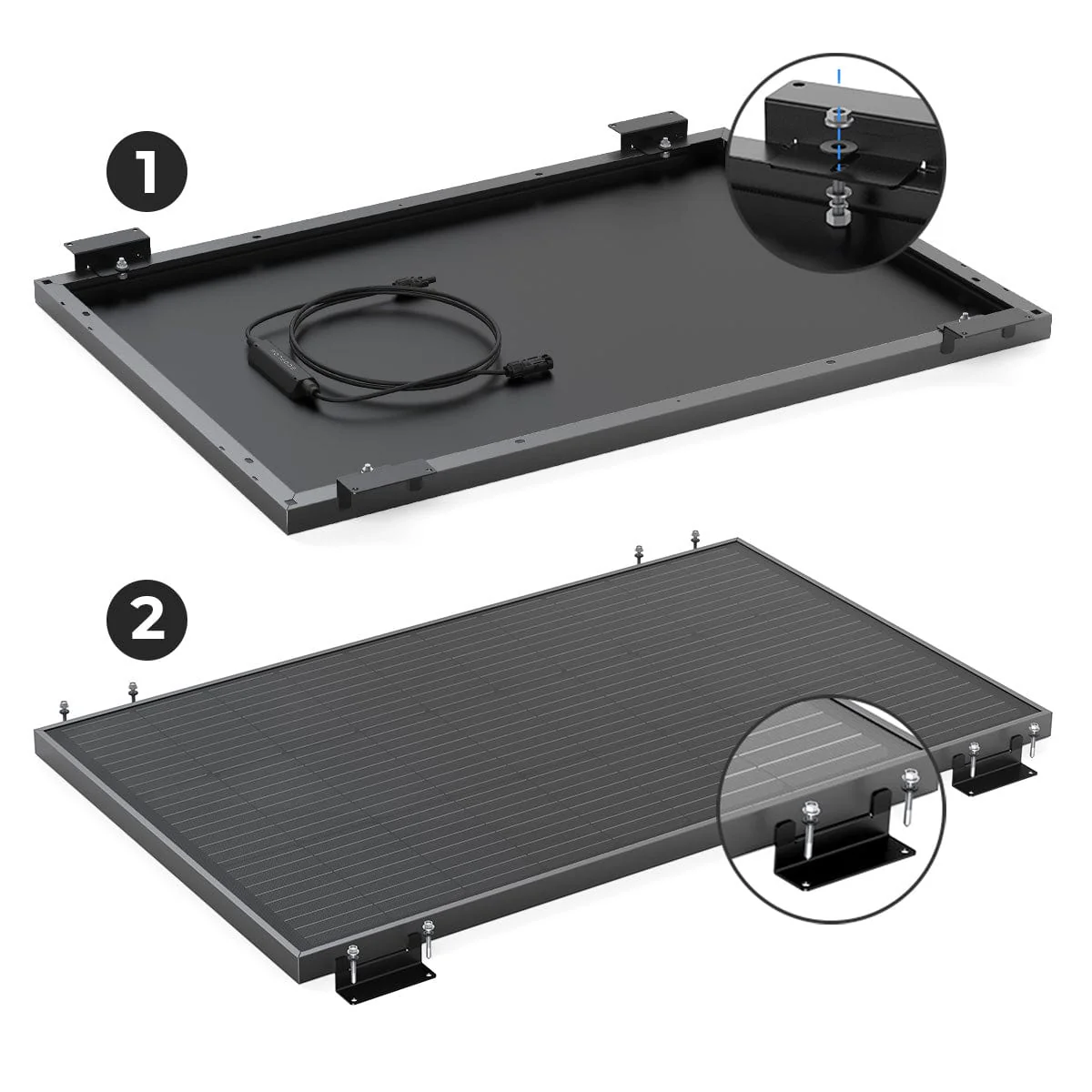 4x Pieds de montage pour panneau solaire rigide EcoFlow - Image 2
