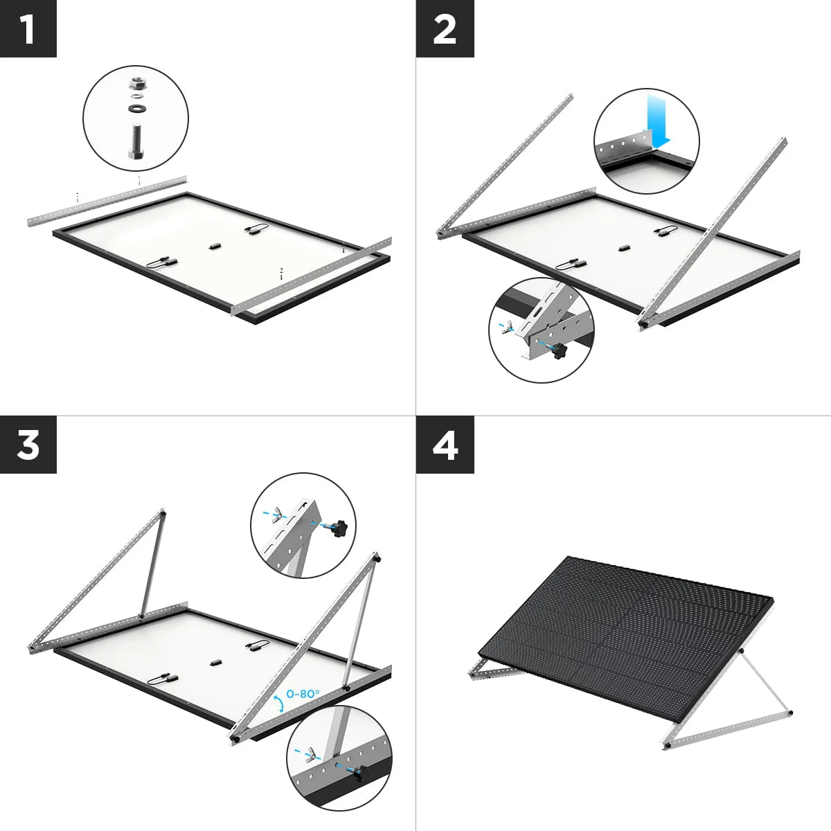 Support solaire réglable EcoFlow 50 pouces - Image 3