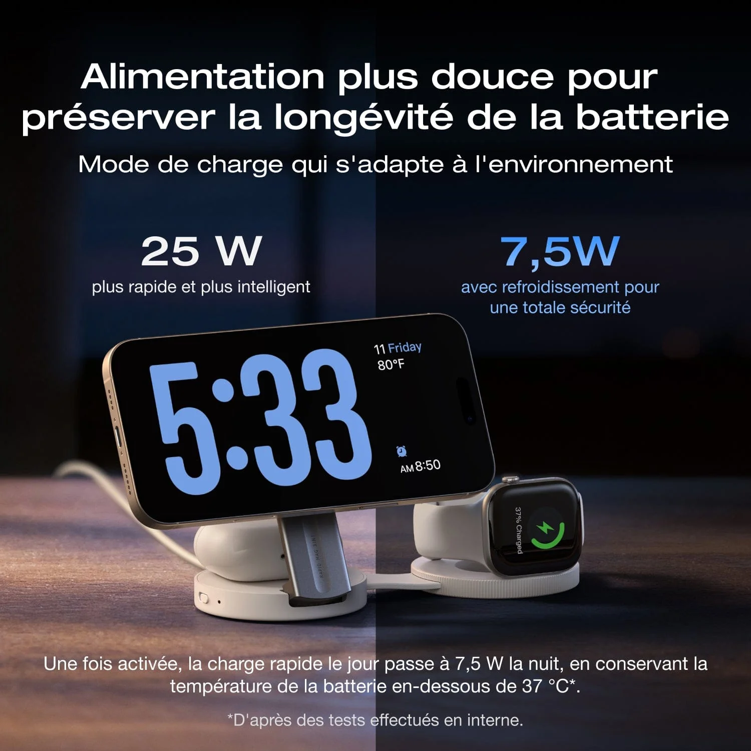 Station de recharge sans fil EcoFlow RAPID Mag Qi2.2 (3 en 1, pliable) - Image 9