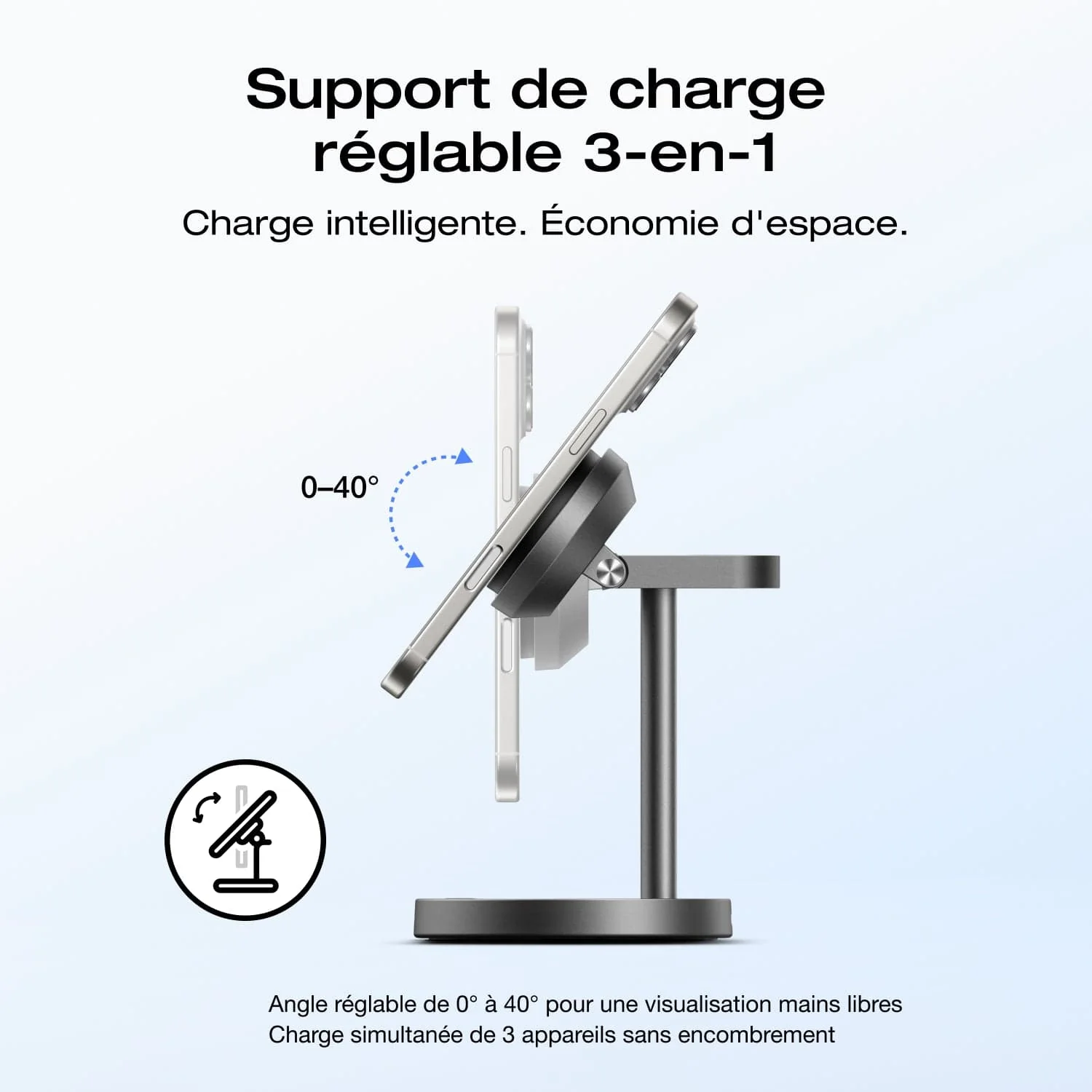 EcoFlow Support de chargement sans fil EcoFlow RAPID Mag Qi2 (3 en 1) - Image 5