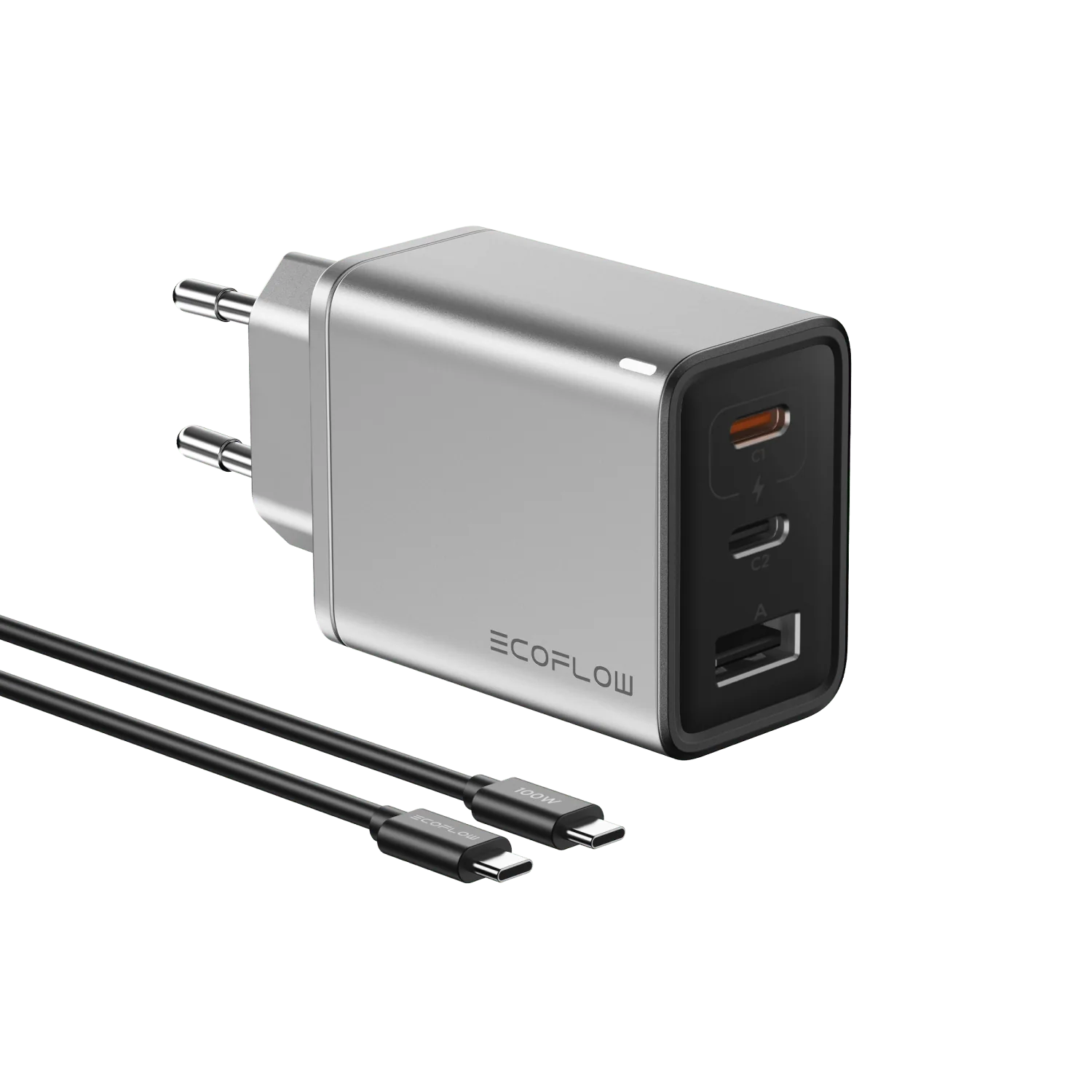 Chargeur GaN EcoFlow RAPID 65 W avec câble de 100 W