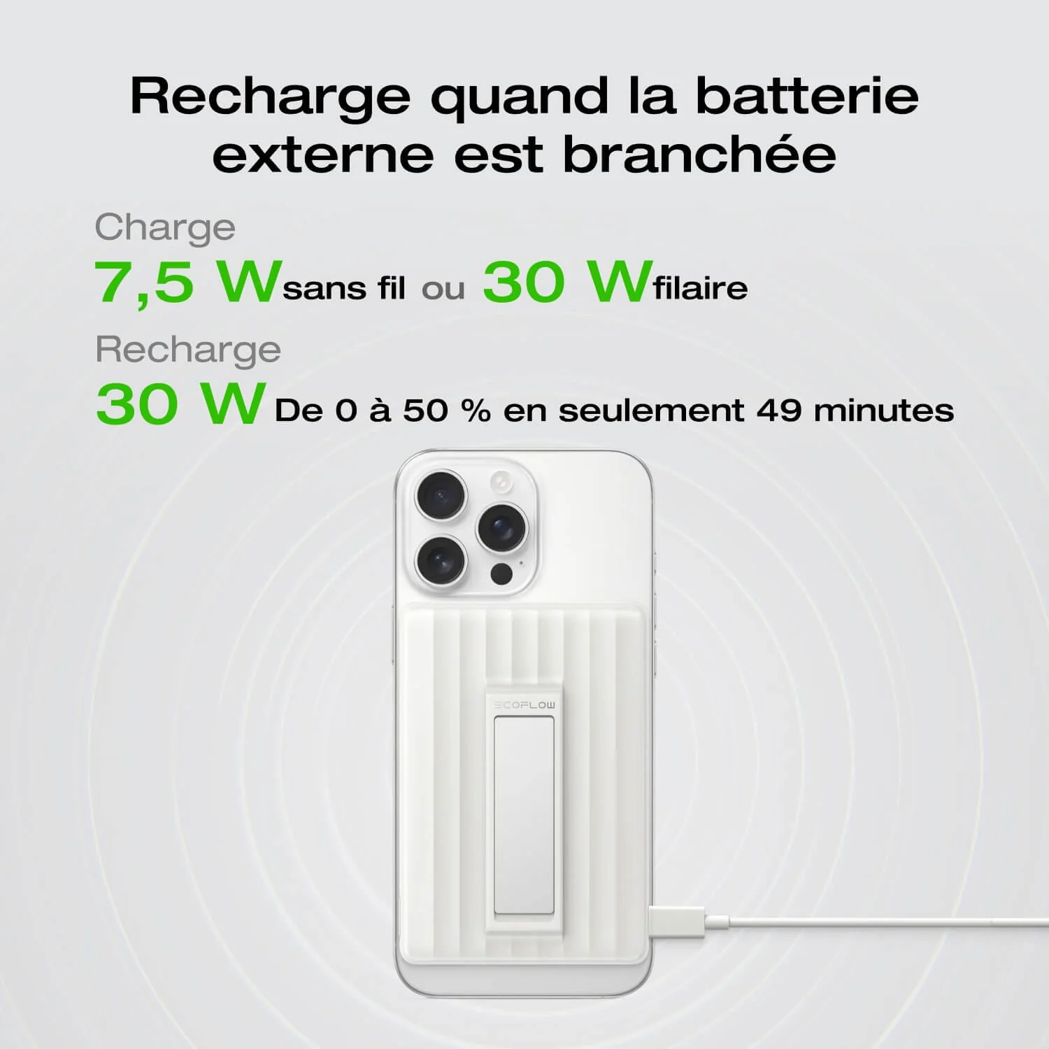 Batterie externe EcoFlow RAPID Mag (10 000 mAh, 7,5 W, charge magnétique) - Image 9