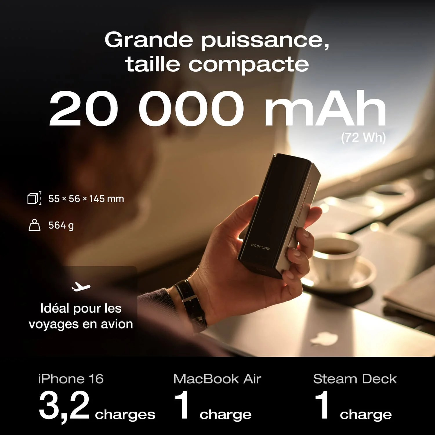 Batterie externe EcoFlow RAPID Pro (20 000 mAh, 230 W, câble intégré 100 W) - Image 6