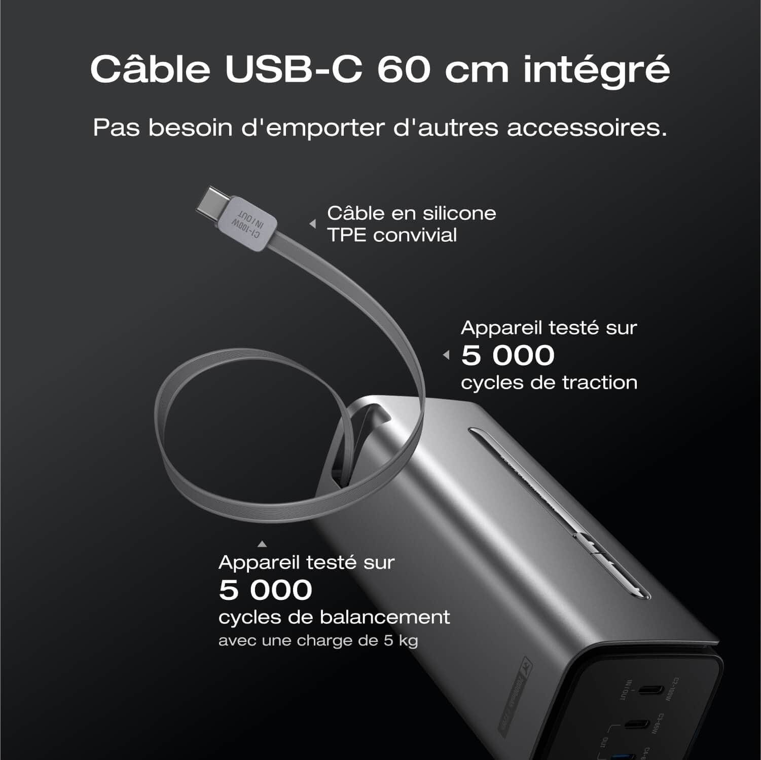 Batterie externe EcoFlow RAPID Pro (20 000 mAh, 230 W, câble intégré 100 W) - Image 7