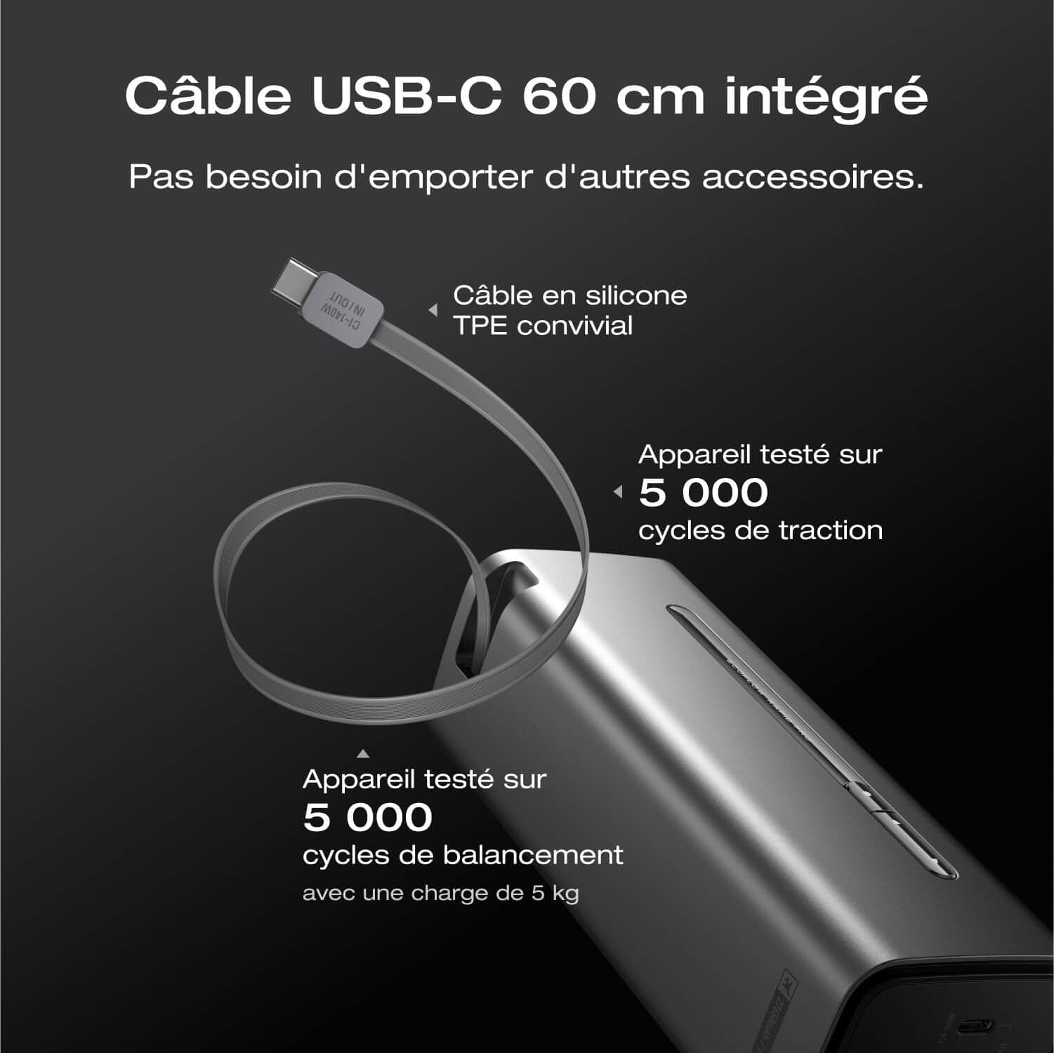 Batterie externe EcoFlow RAPID Pro (27 650 mAh, 300 W, câble intégré 140 W) - Image 7
