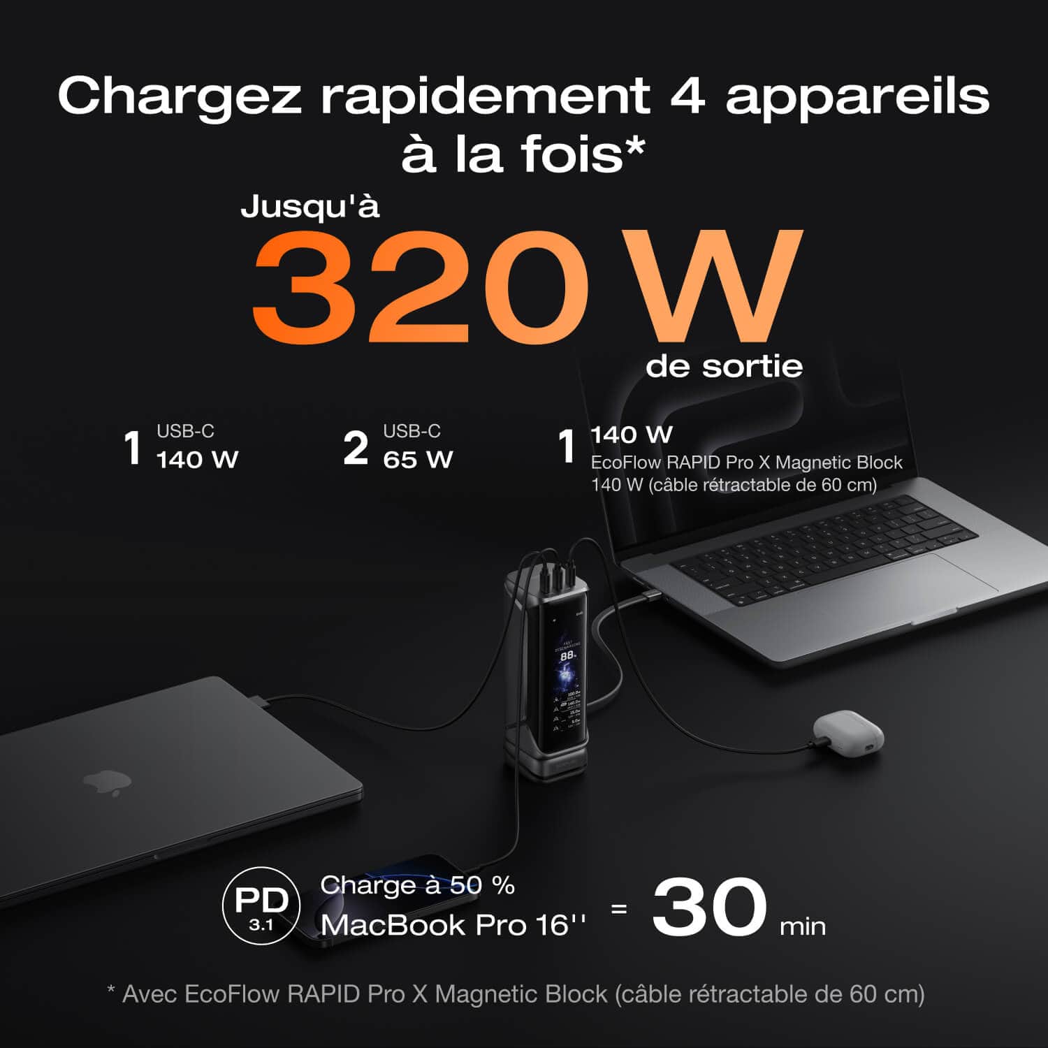 Batterie externe EcoFlow RAPID Pro X (27 650 mAh, 300 W) - Image 4