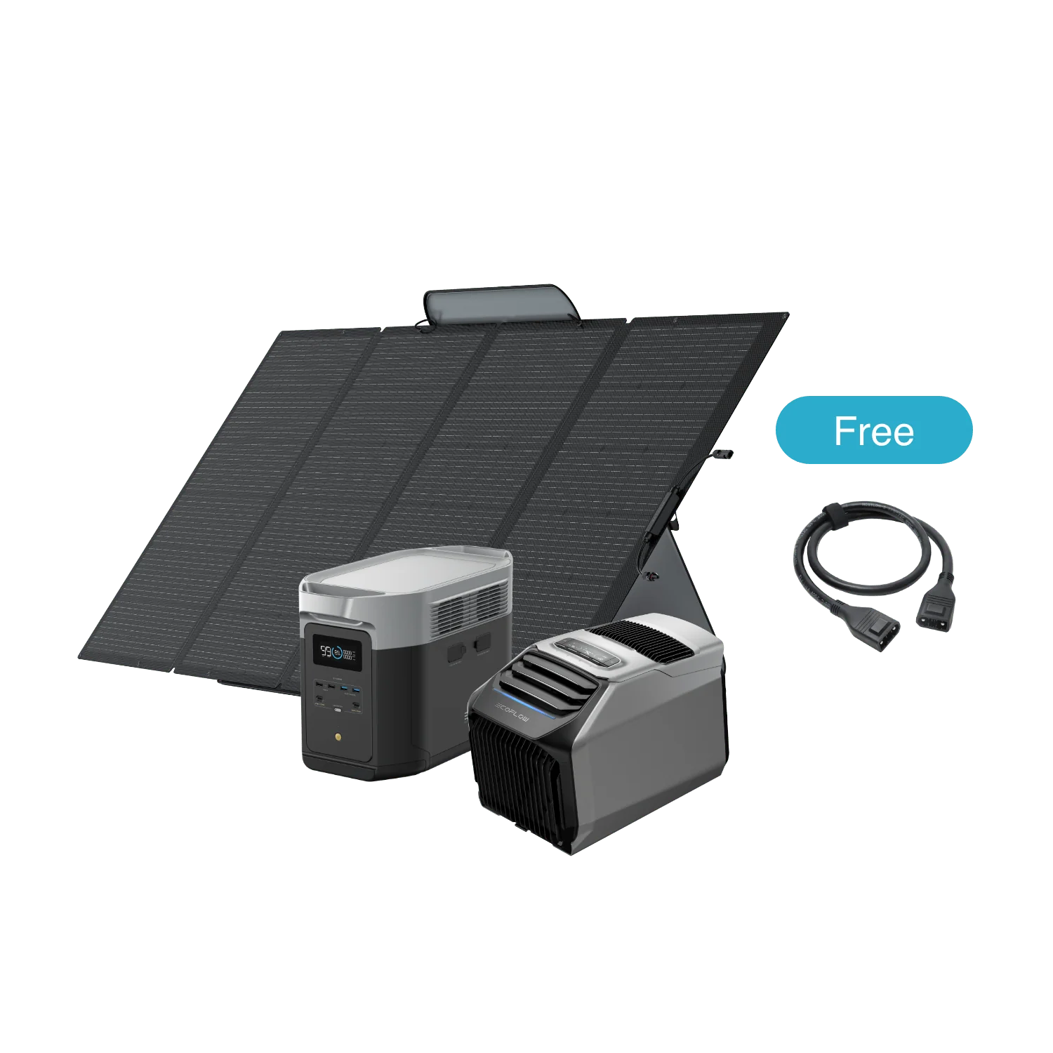EcoFlow WAVE 2 + EcoFlow DELTA 2 Max + Panneau solaire portable EcoFlow 400 W + XT150 - Image 5
